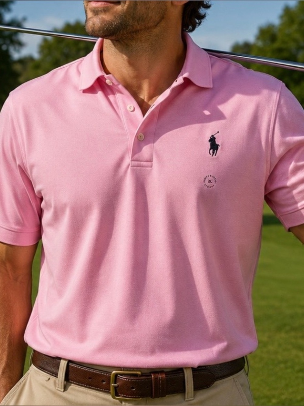 Ralph Lauren Men's Soft Pink Polo Shirt